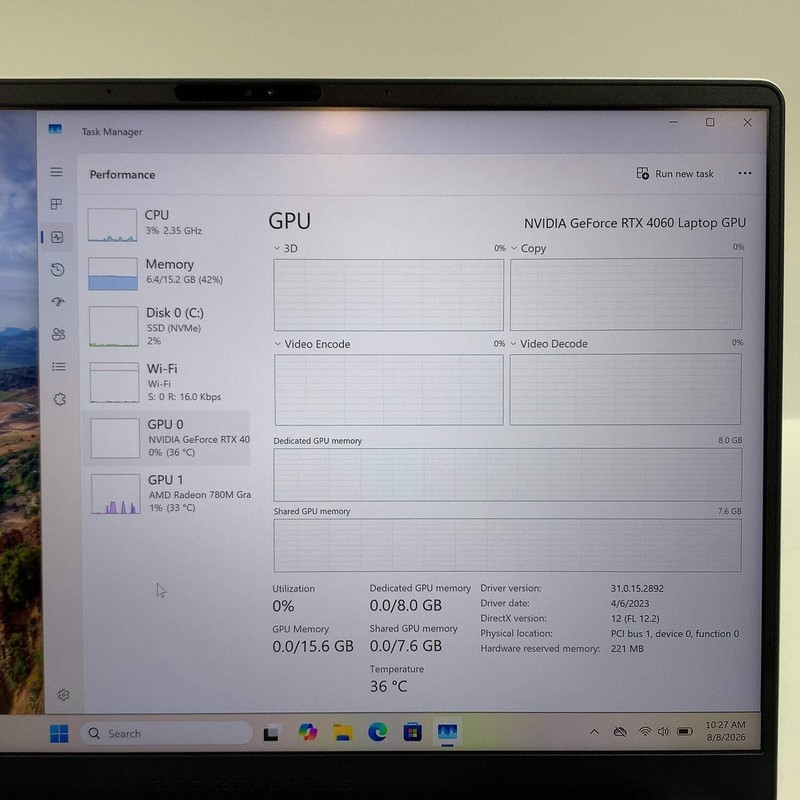 Asus ROG Zephyrus G14 GA402 Ryzen 9 7940HS 4.0GHz 16GB RAM 512GB SSD RTX 4060 gallery