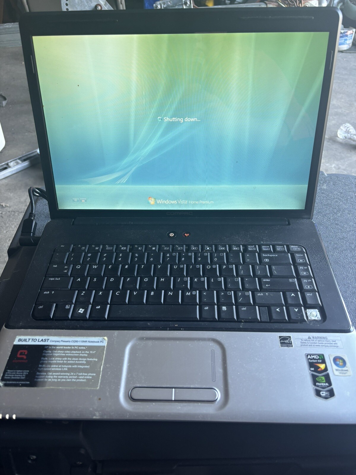 Compaq Presario CQ50-115NR Laptop AMD Turion x2 RM-70 1GB Ram !!see details gallery
