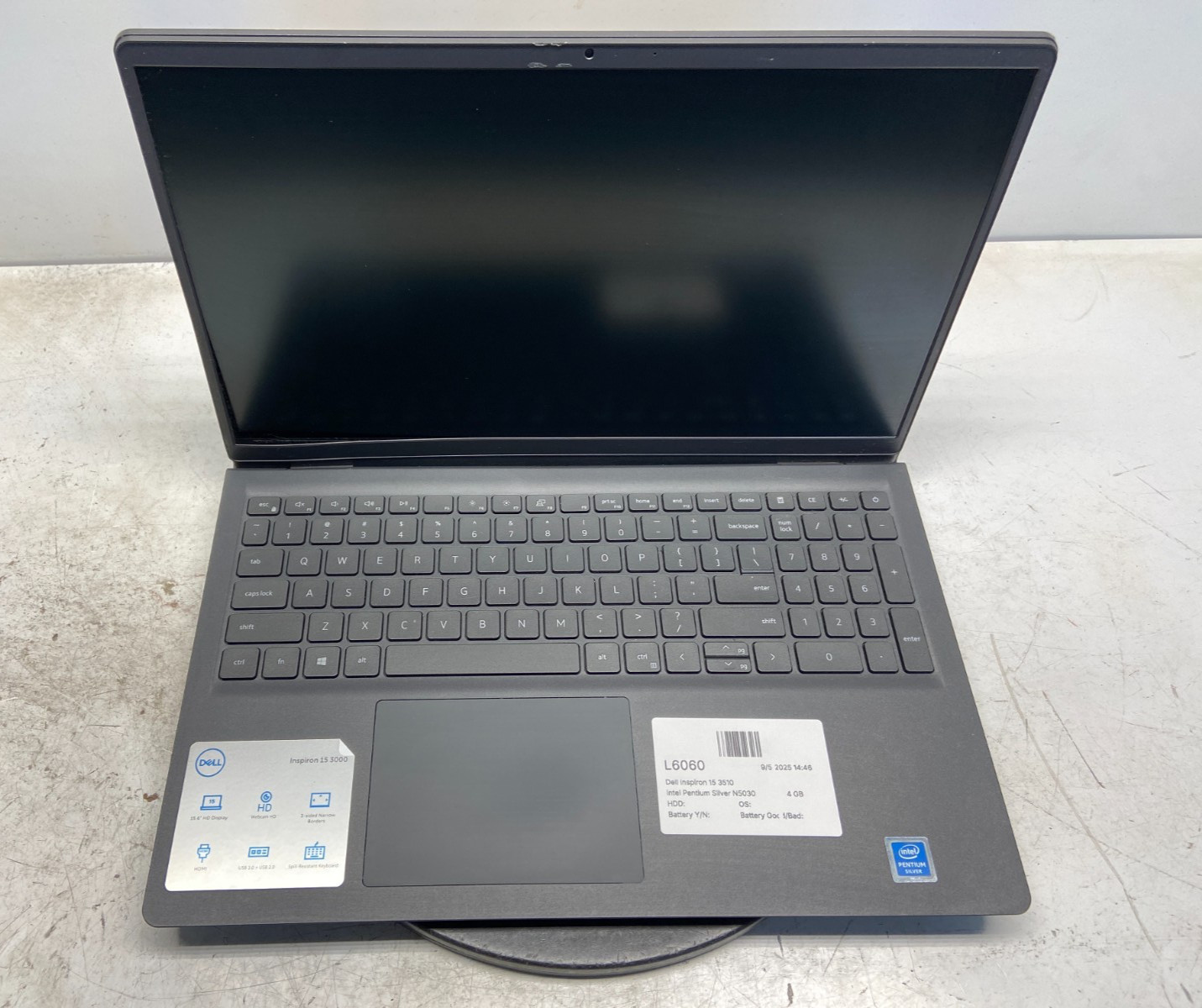 Dell Inspiron 15 3510 Intel Pentium Silver N5030 1.1GHz 4 GB NO HDD READ gallery