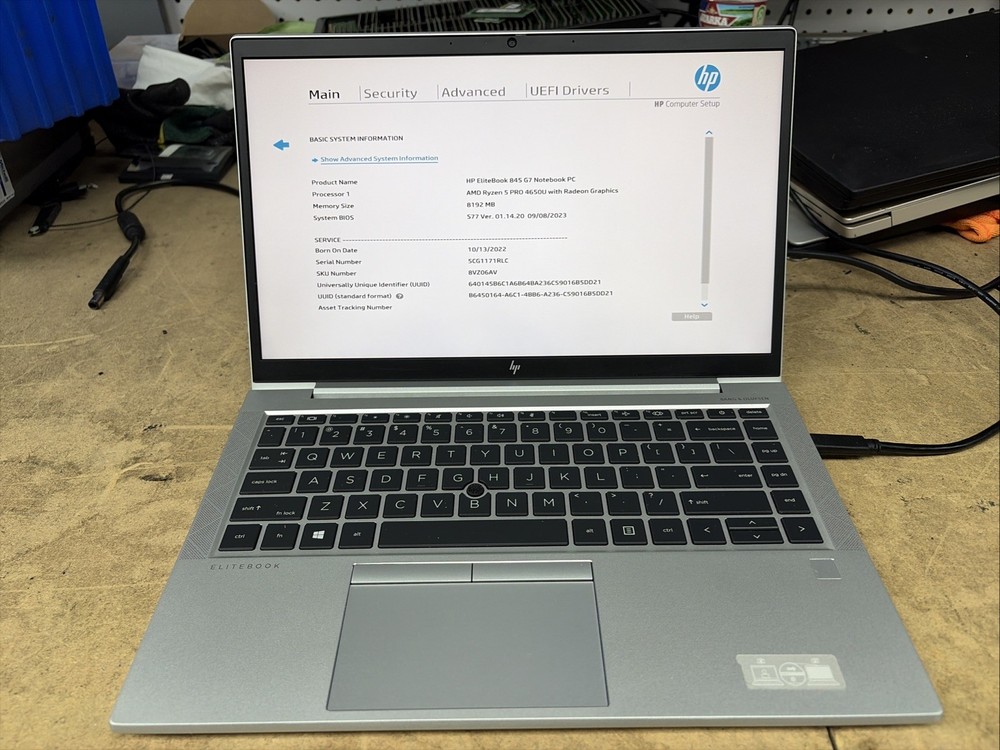 HP ELITEBOOK 845 G7 AMD RYZEN 5 PRO 4650U 8GB, No OS/SSD
