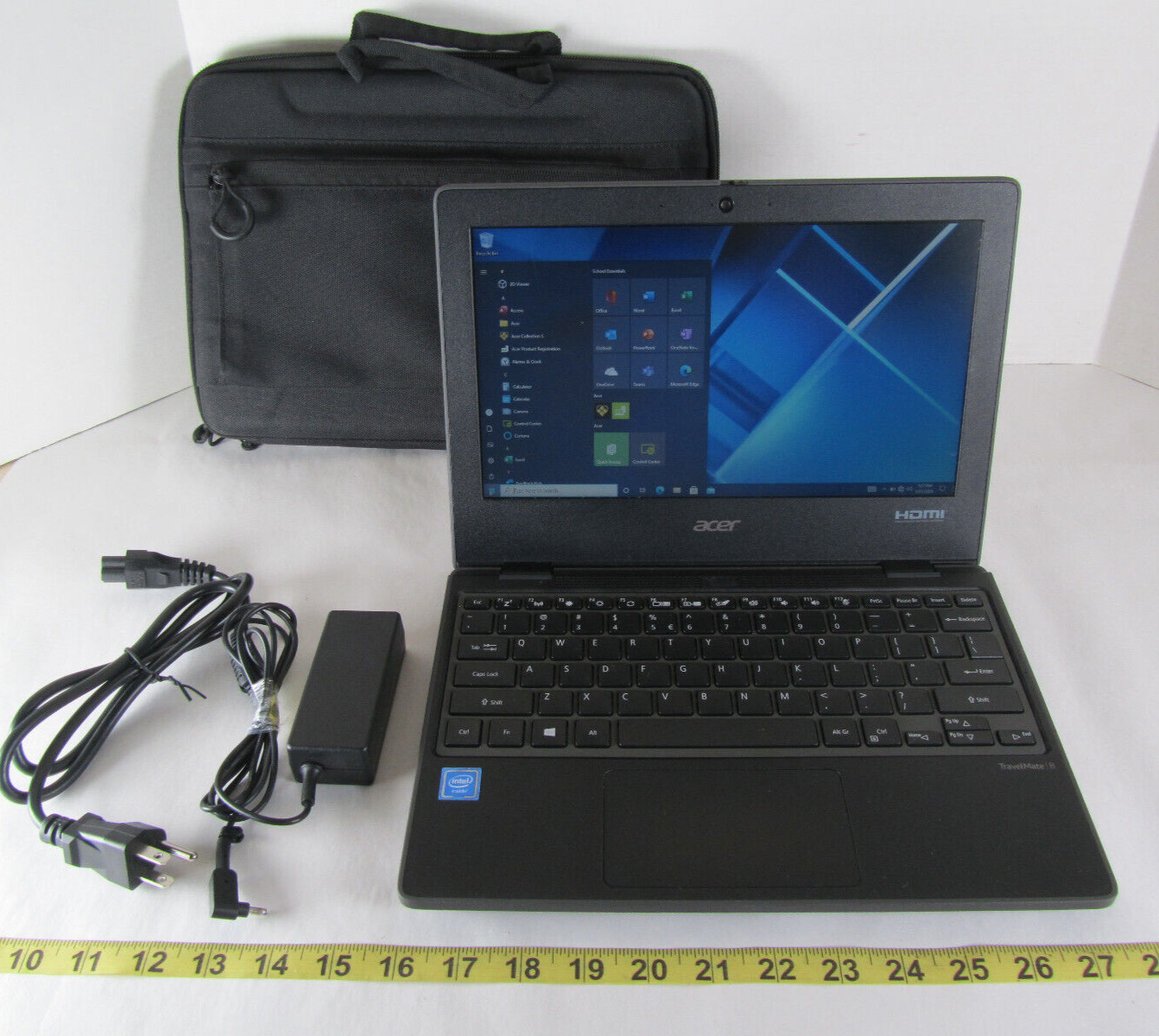Acer TravelMate B3 B311-31 Student Laptop PC Computer with Charger & Case 64GB gallery