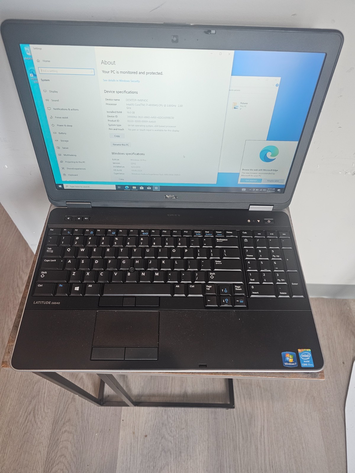 Dell Latitude E6540 Intel Core i7-4810QM 16GB 500GB HDD 1920x1080 Windows 10 Pro gallery