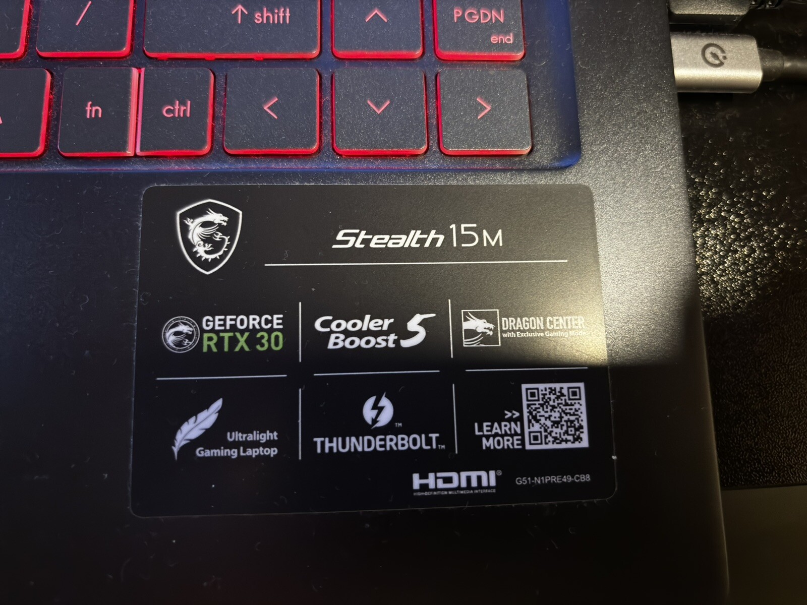 MSI Stealth 15M Gaming 15.6" (512GB, Intel Core i7 11th Gen, 3.30GHz, 16GB)... gallery