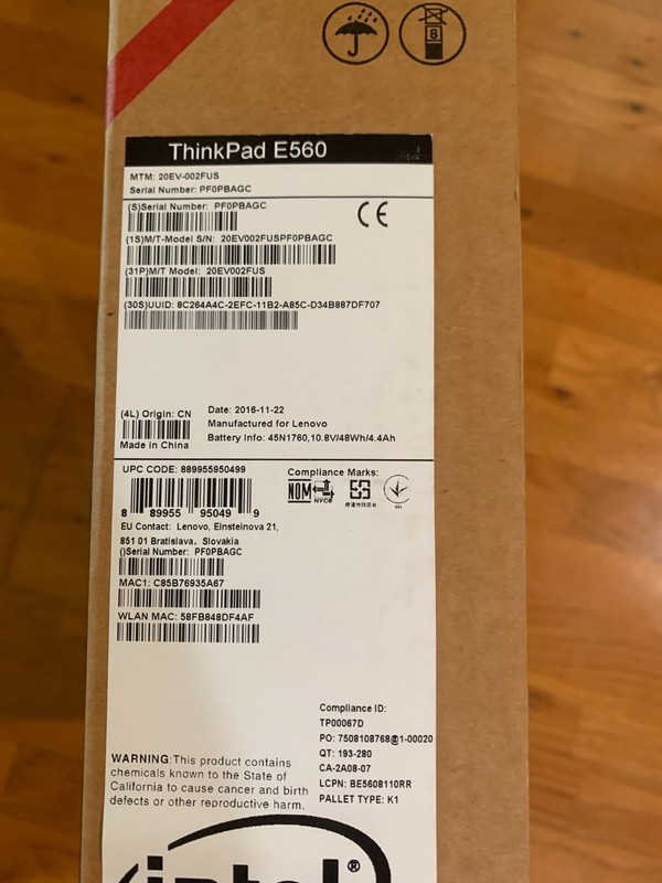 Lenovo ThinkPad E560 15.6" Laptop Intel Core i5-6200U 2.3GHz 8GB RAM 500GB HDD gallery
