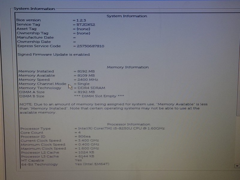 Dell Inspiron 5570 15.6" HD i5-8250U 8GB RAM No OS/SSD gallery