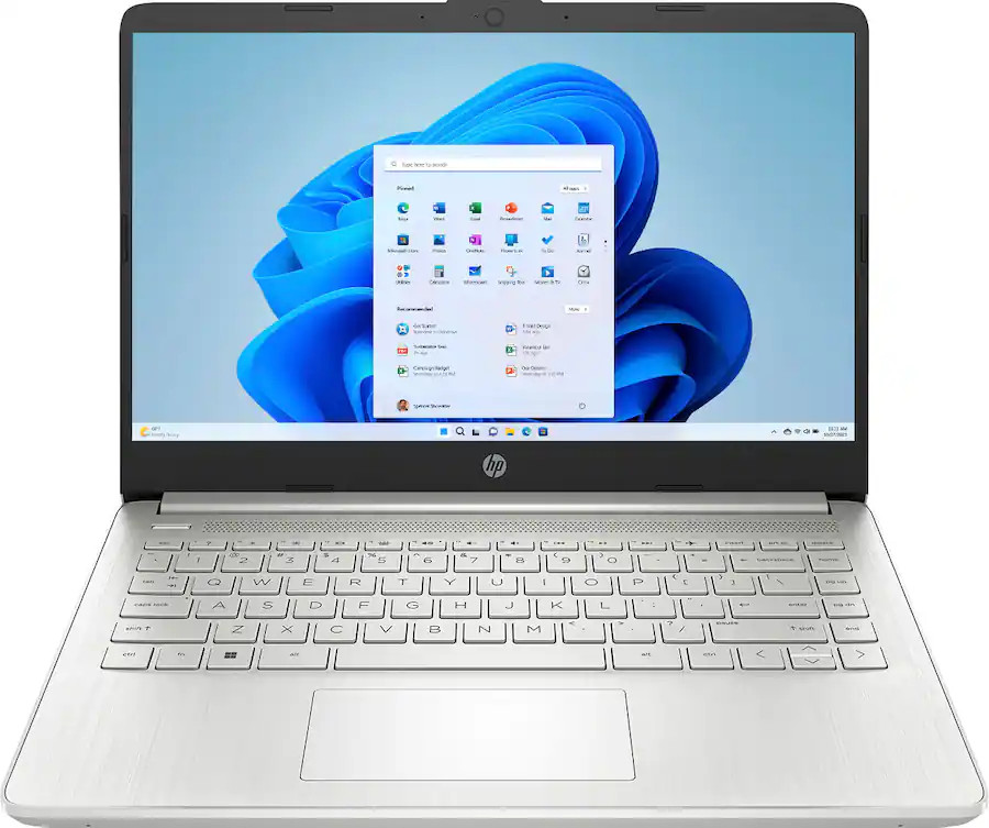 HP 14" HD DISPLAY LAPTOP DQ0760DX, NATURAL SILVER *DISTRESSED PKG