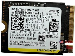 WD_PC Black SN740 M.2 2230 PCIe Gen 4.0 NVMe SSD for Handheld Gaming 512GB