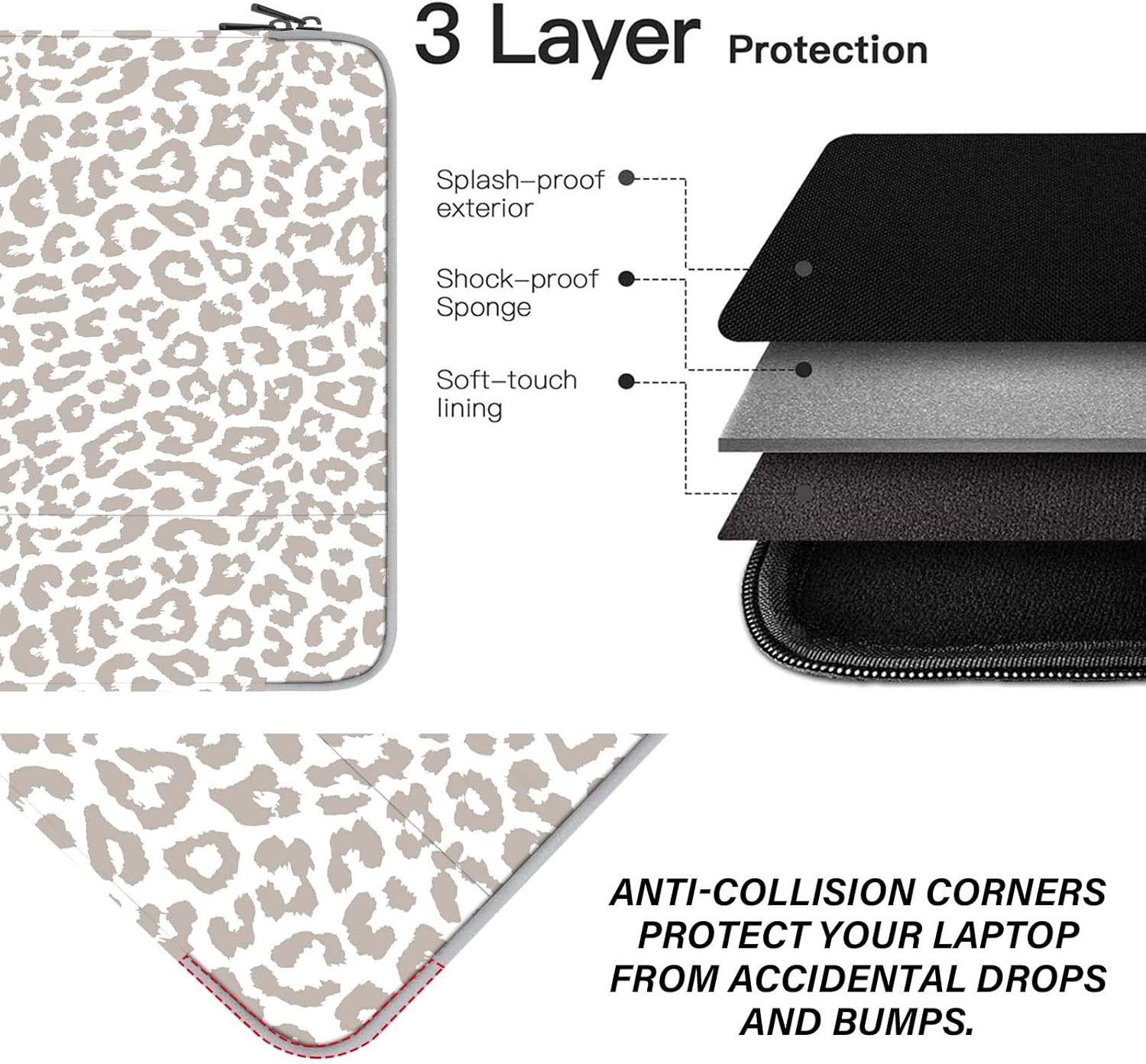 Water Resistant 13-14 Inch Laptop Sleeve Bag with Pocket for MacBook, iPad, Dell gallery