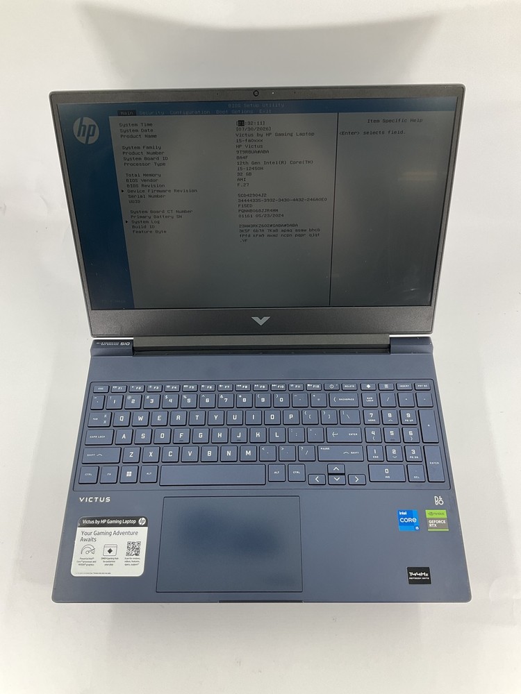 HP Victus Gaming 15-fa00033dx 15.6" Core i5-12450H 1TB 32GB W11P RTX 3050