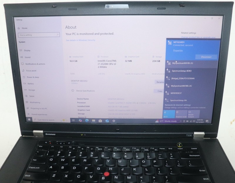 Lenovo ThinkPad T530|Core i7@2.90 GHz|16GB RAM|256GB SSD|WIN 10 PROF|Webcam gallery