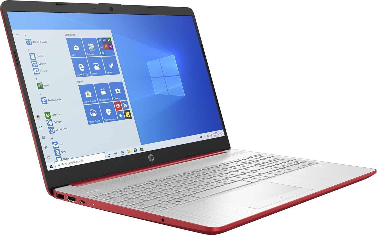 HP Laptop 15-dw0081wm 15.6" HD Intel N5030 4GB RAM 500GB HDD Win10 Home Red gallery