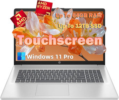HP 17.3″ Touchscreen Laptop AMD Ryzen 5 7430U 64GB RAM 2TB SSD Win11 Pro