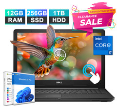 Dell Inspiron Laptop 15.6″ Touch Intel i7 12GB RAM & 256GB SSD & 1TB HDD Office