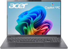 Aspire 16 AI Copilot+ PC | 16″ WUXGA 120Hz Multi-Touch Display | Snapdragon X X1