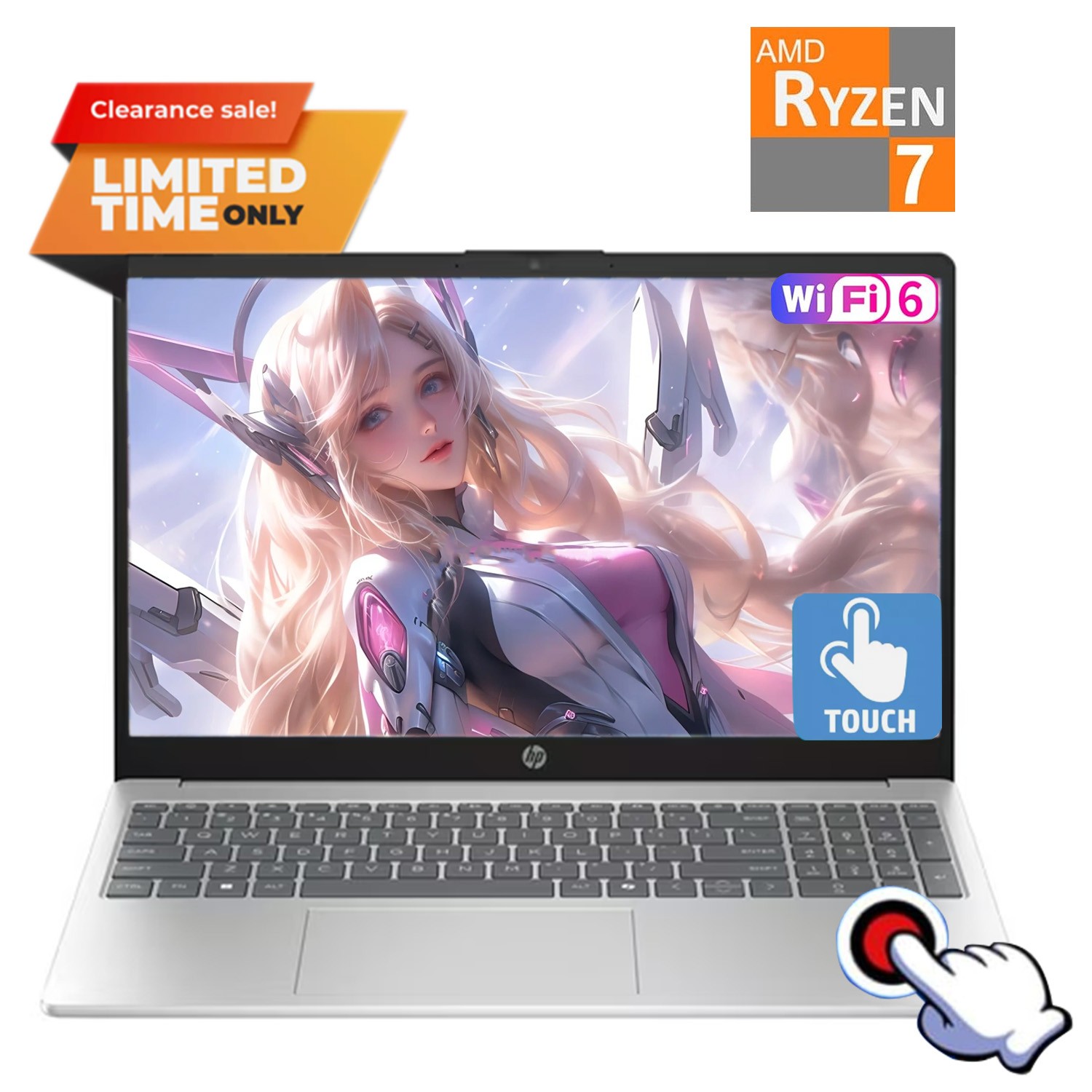 2025 HP 15 15.6" Touch Laptop,AMD Ryzen 7 7730U 32GB RAM 2TB SSD gallery