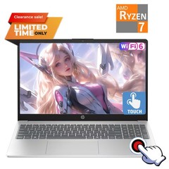 2025 HP 15 15.6″ Touch Laptop,AMD Ryzen 7 7730U 32GB RAM 2TB SSD Windows 11 Home