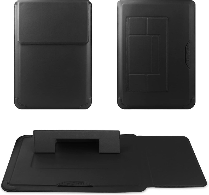 Leather Laptop Sleeve Case for 15 16 Inch MacBook Pro 16 2021 & 2019, Black gallery