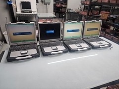 Lot of 4 – Panasonic Toughbook CF-30 Centrino Duo No HDD BIOS LOCKED