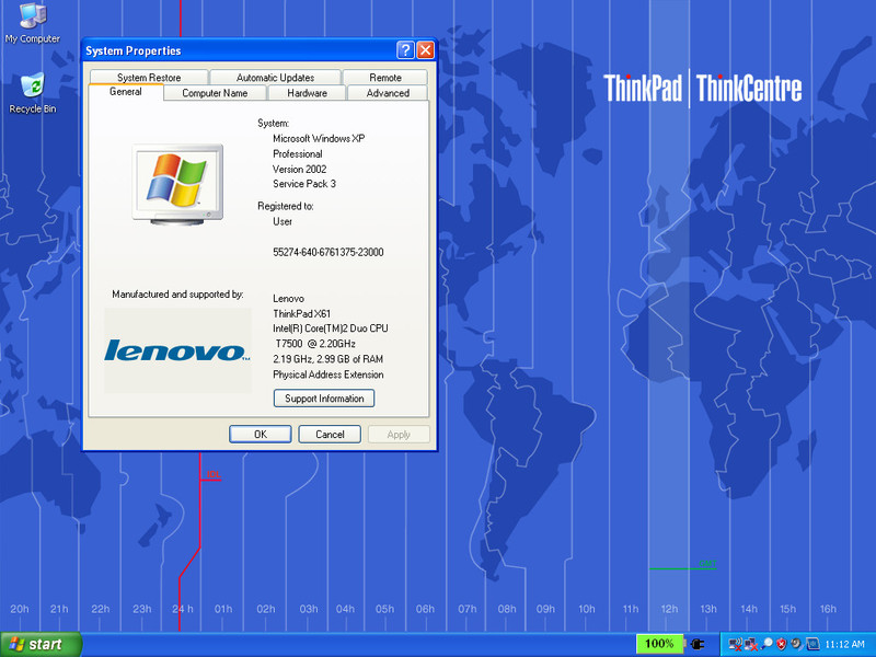 Lenovo ThinkPad X61 Core 2 Duo @2.2GHz 4GB RAM 256GB SSD Windows XP SP3 gallery