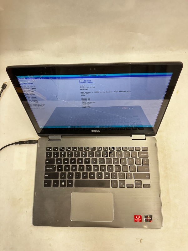 Dell Inspiron 13 7375 Ryzen 5 2500U • 4GB RAM • Boots to BIOS • Read Desc gallery