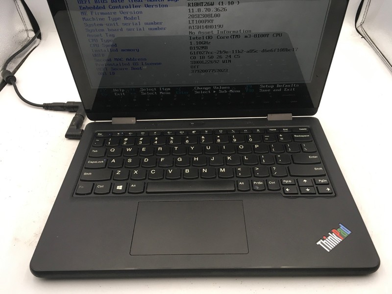 LENOVO THINKPAD 11E YOGA GEN 6 -BOOTS TO BIOS- INTEL M3 8100Y - 8GB RAM -READ-BB gallery