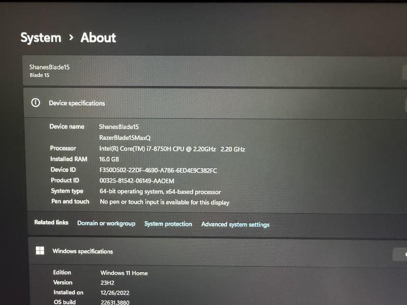 Razer Blade 15 Advanced 2020 Intel Core I7-10875H RTX 2070 16GB RAM 512GB SSD gallery
