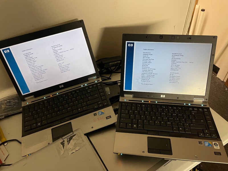 Lot of 6 HP (2) probook 6450B, (1) 6430b[HP-C], (2) Elitebook 6930p, (1) 8440p gallery