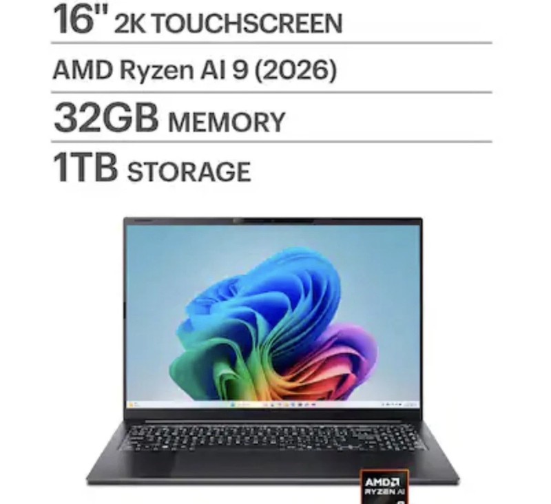Acer Swift Go 16 AI 16" Touchscreen Laptop AMD Ryzen AI 9 465, 32GB RAM, 1TB SSD gallery