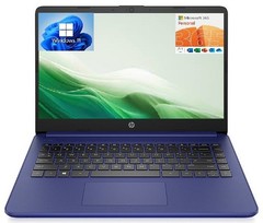 HP 14” HD Laptop, AMD 2-Core CPU, 8GB RAM 184GB SSD (64+120), Win 11, MS 365
