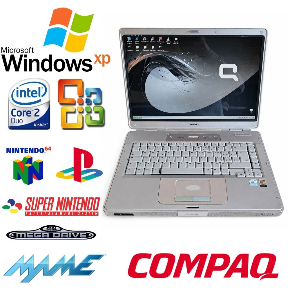 Retrogaming N64 PS1 SNES SEGA Compaq PresarioV5000 Windows XP 15.4" Notebook PC