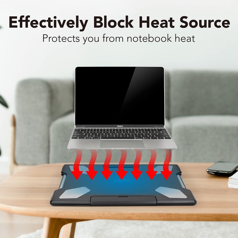 EHO Lap Desk w/Retractable Mouse Pad & Heat Shield – Portable & Ergonomic Pad gallery