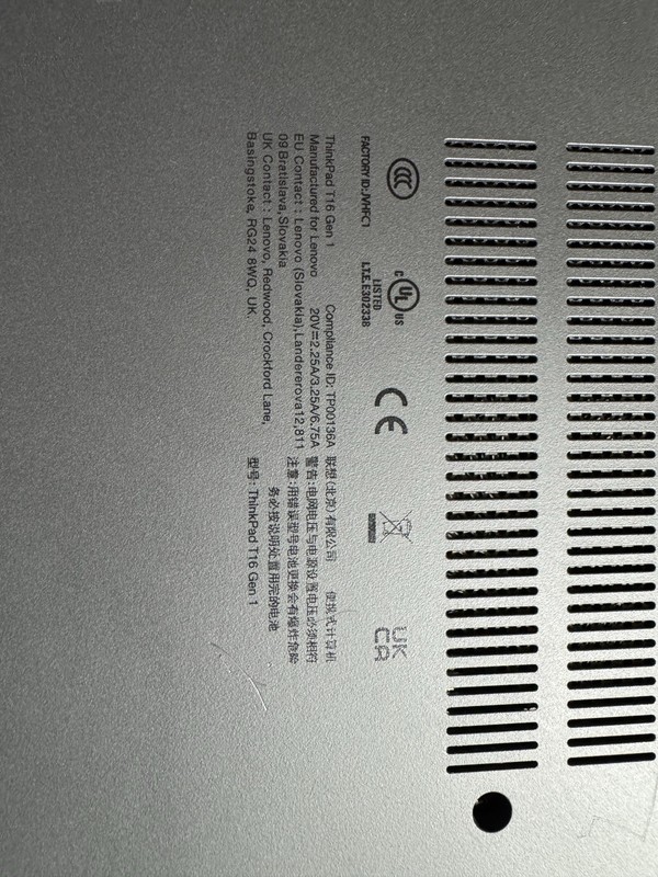 Lenovo Thinkpad T16 Gen 1, 8GB RAM, 256GB SSD, Windows 11 gallery