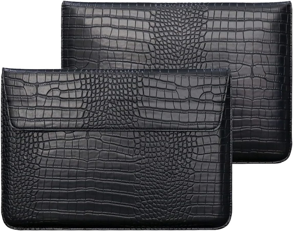 Crocodile Grain PU Leather Flap Style Case Bag Laptop Sleeve for MacBook Air 15