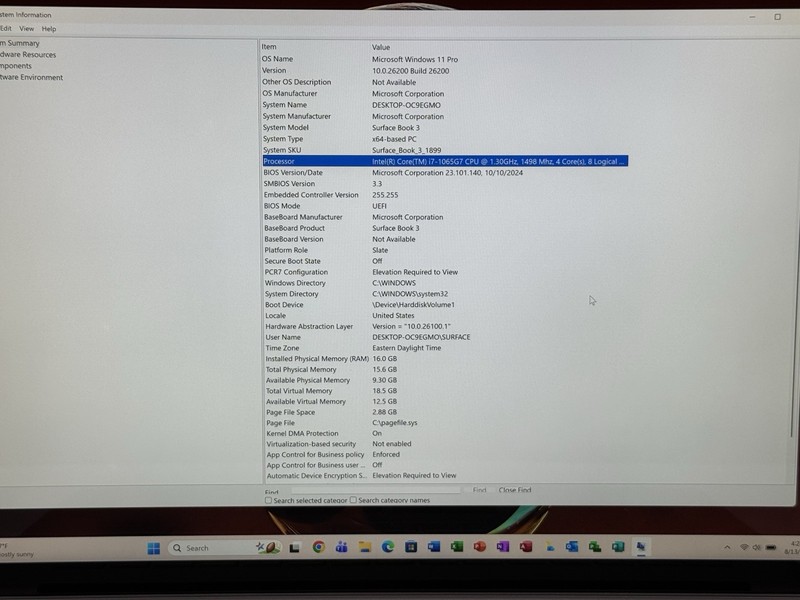 Microsoft Surface Book 3 15.5” 10th i7- 1.30GHz 16GB 256GB Windows 11pro gallery