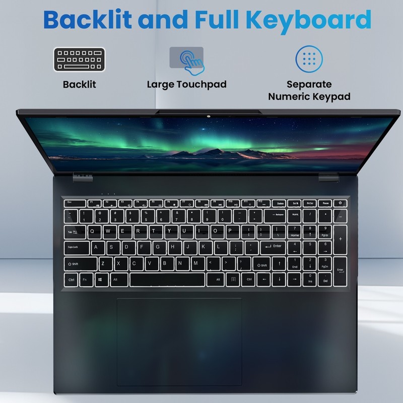 2026 Jumper 17.6" FHD Laptop Intel N95 640GB SSD 3.4GHz Win11 WiFi6 Office 365 gallery