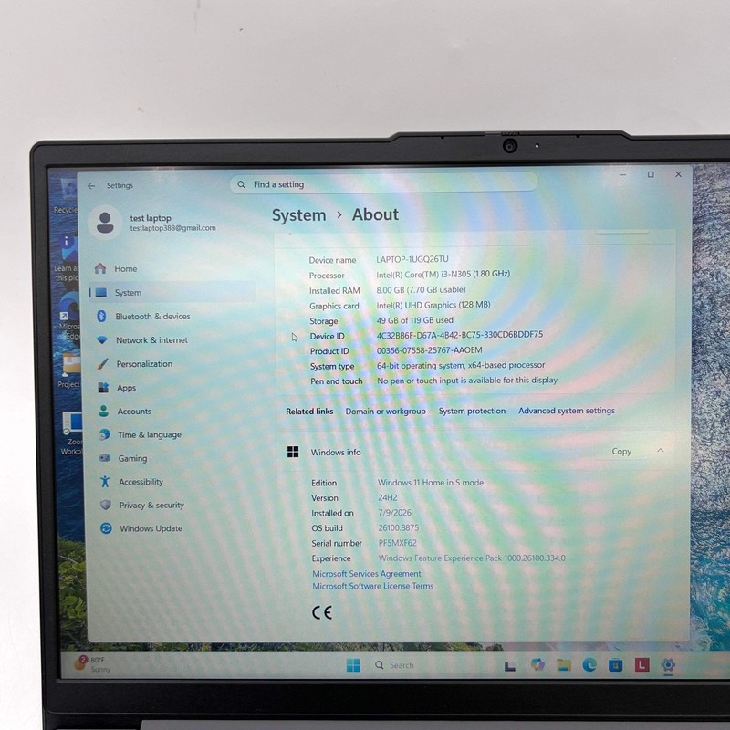 Lenovo IdeaPad Slim 3 15IAN8 15.6" i3-N305 1.8GHz 8GB RAM 128GB SSD gallery