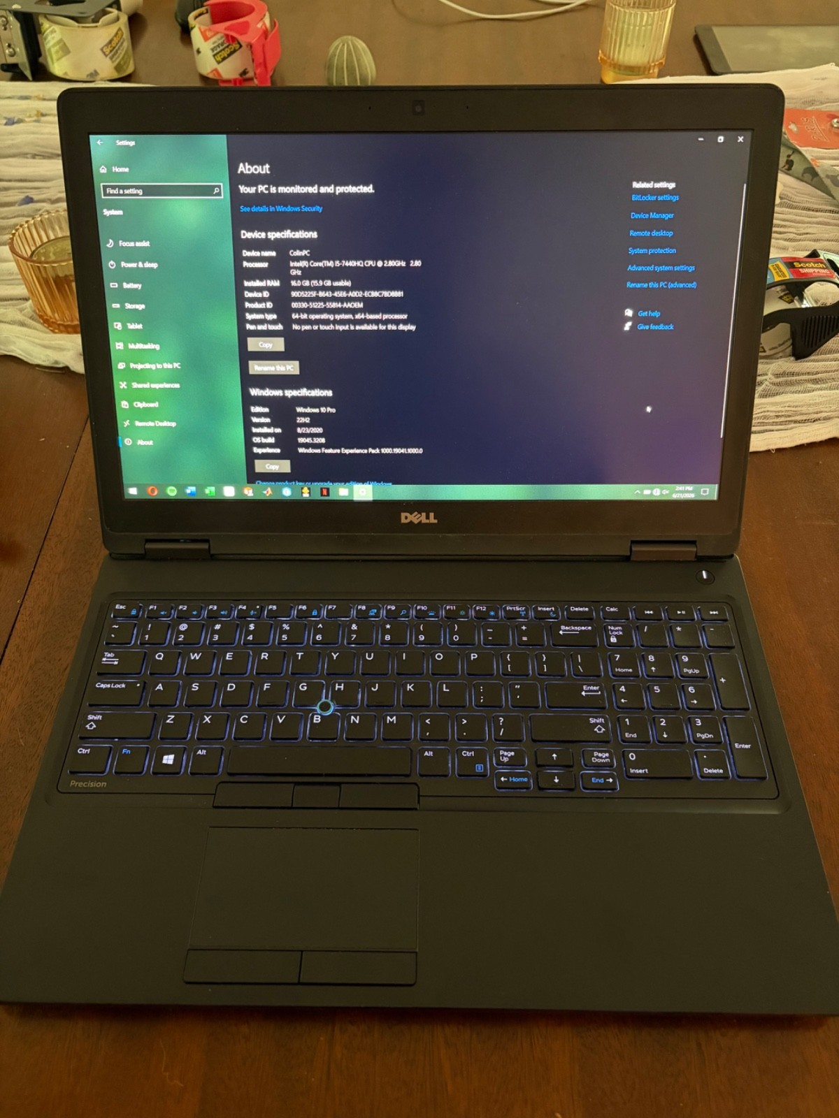 Dell Precision 3520 IntelCore i5-7440HQ @ 2.8 GHz gallery