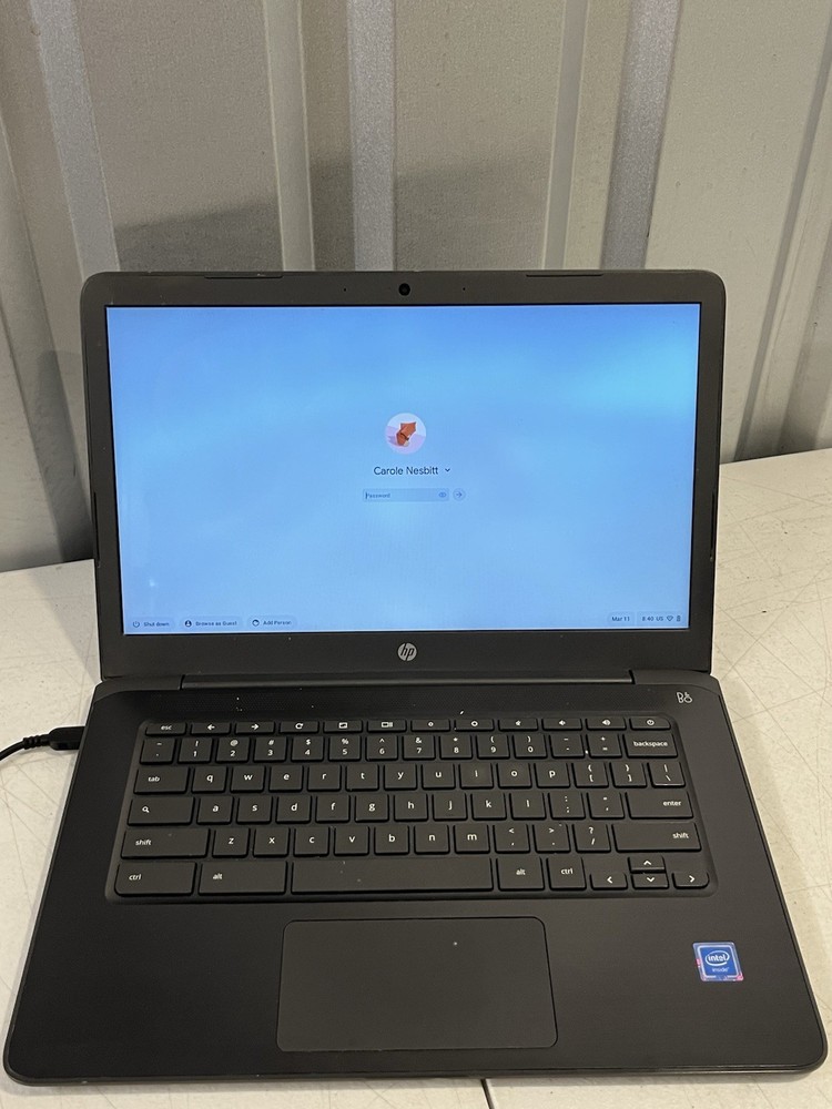 HP Chromebook 14-ca061dx Powers On Password Locked Parts Repair READ