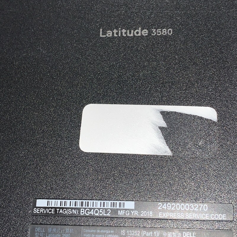 *DELL LATITUDE 3580 INTEL CORE i3-6006U 2.00GHZ 4GB RAM **NO HD/ NO CADDIE gallery