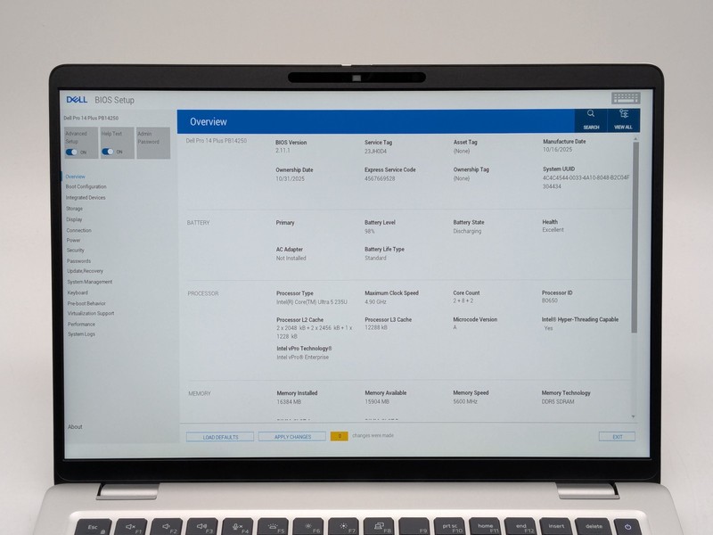 Dell Pro 14 Plus PB14250 14" FHD+ Touch ULTRA 5 235U 512GB 16GB W11P Warranty gallery