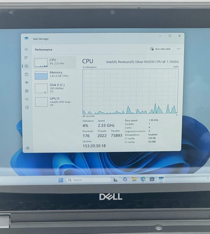 Dell Latitude 3190 11.6" 2-in-1 Pentium 4GB 128GB Black Used gallery