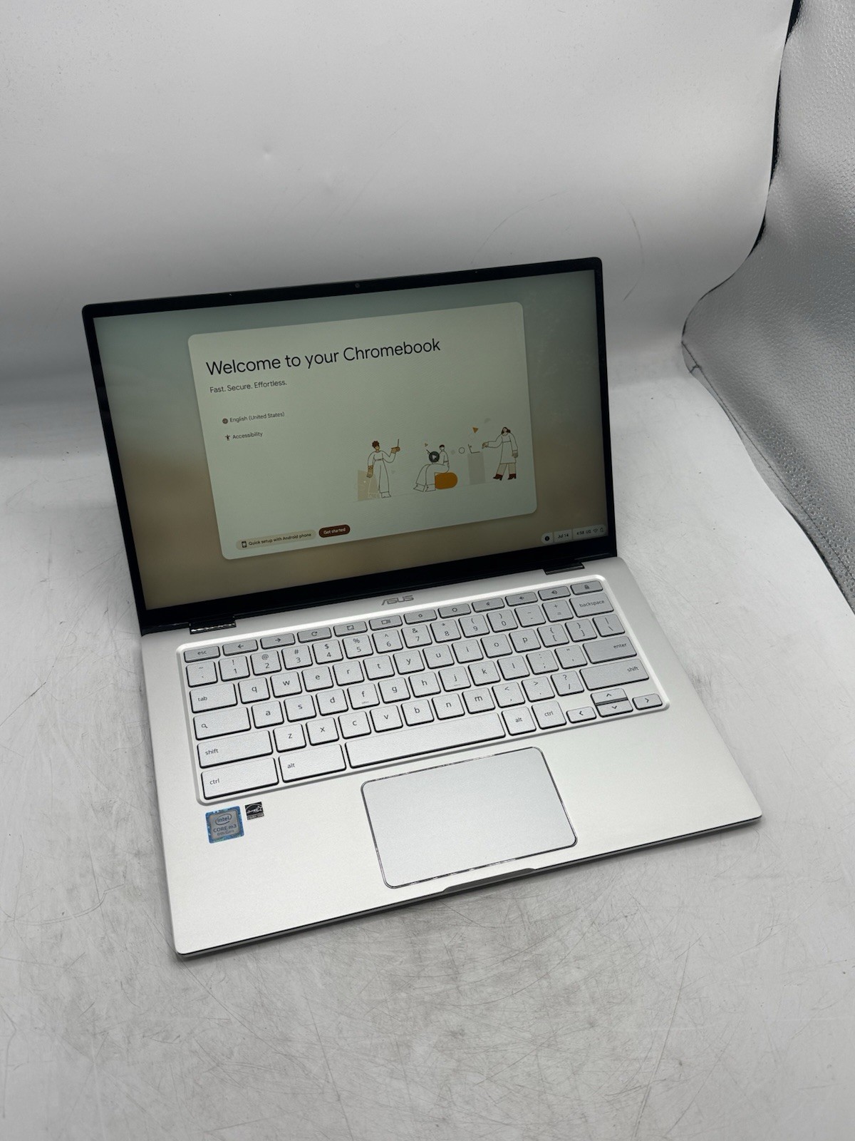 ASUS Chromebook (C434T) 14” Laptop m3-8100Y 4GB RAM 64GB Storage gallery