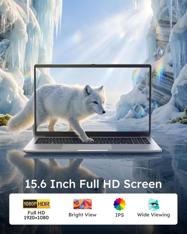 Amzboy 15.6" Windows 11 Laptop N4020 4GB RAM 128GB eMMC FHD IPS Thin Light gallery