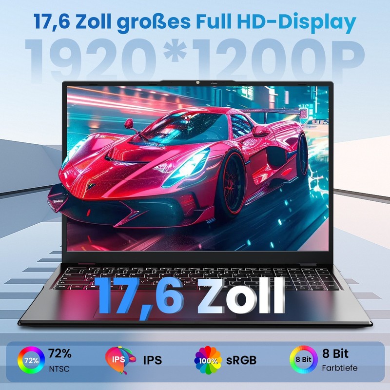 jumper 17.6 Inch Laptop with Office 365 16GB RAM 640GB SSD N95 CPU Windows 11 gallery