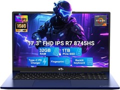 NIMO 17.3″ Light Gaming Laptop AMD R7 8745HS 32GB DDR5 RAM 1TB SSD Radeon 780M