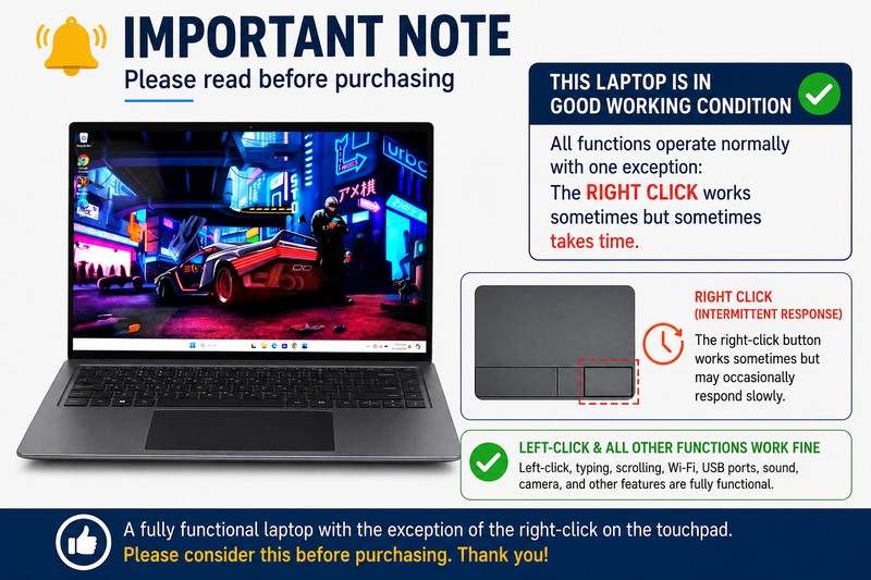 Dell Precision 5570 Laptop Touch, Intel i7-12th ( 32GB Ram+512 NVMe ) RTX A2000. gallery