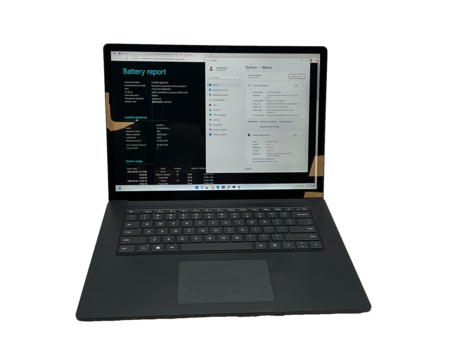 Microsoft Surface Laptop 5 15" i7-1265U 16/512B Iris Xe 0F34HYX23453FB gallery