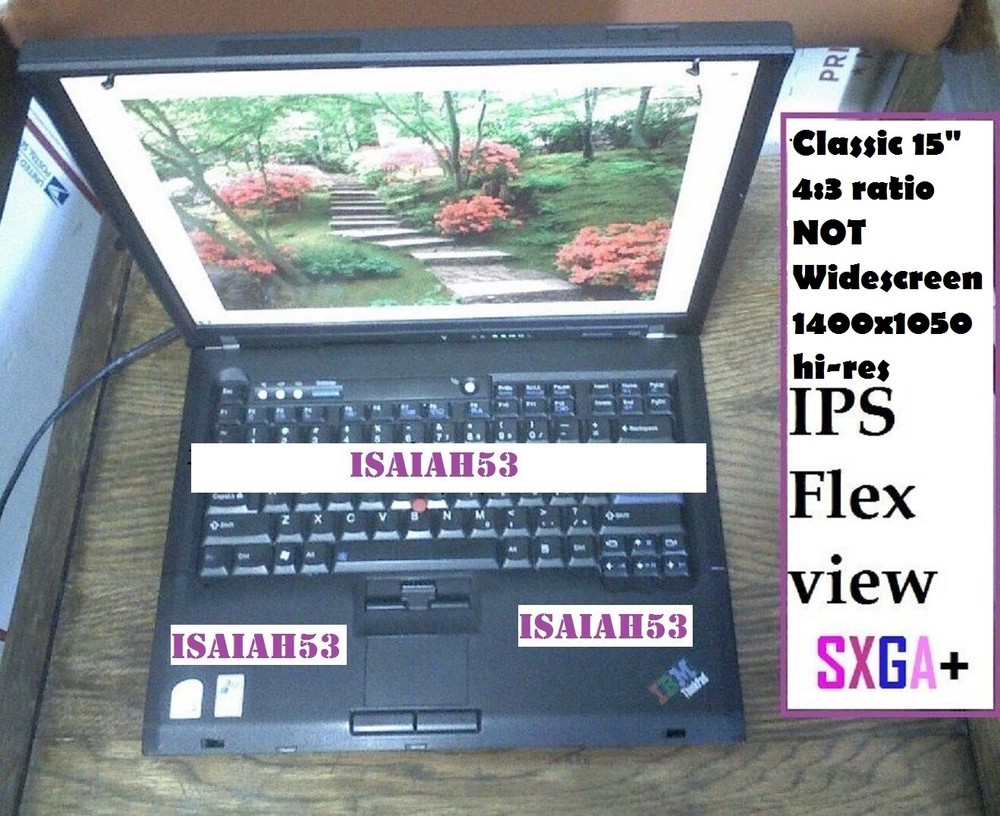 Lenovo T601F ●FRANKEN-PAD● hi-res USED 15" SXGA+ IPS Flexview laptop SSD T60 T61
