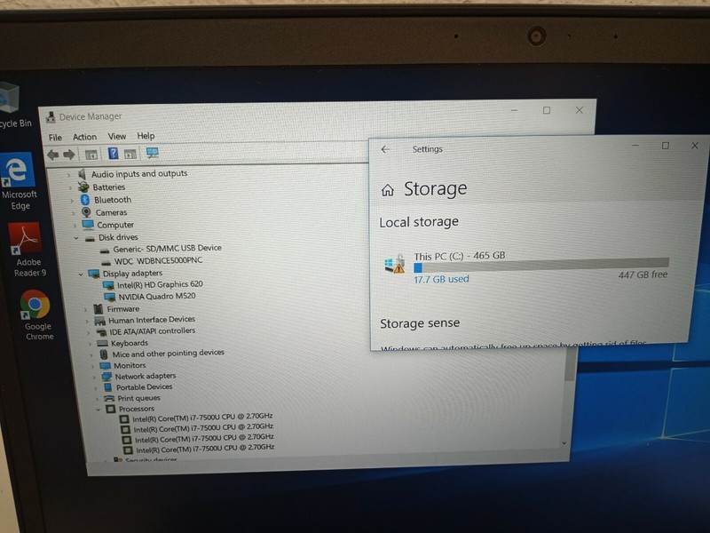 Lenovo ThinkPad P51s Intel Core i7-7500U 2.70GHz 8GB 500GB SSD Win10 Quadro M520 gallery