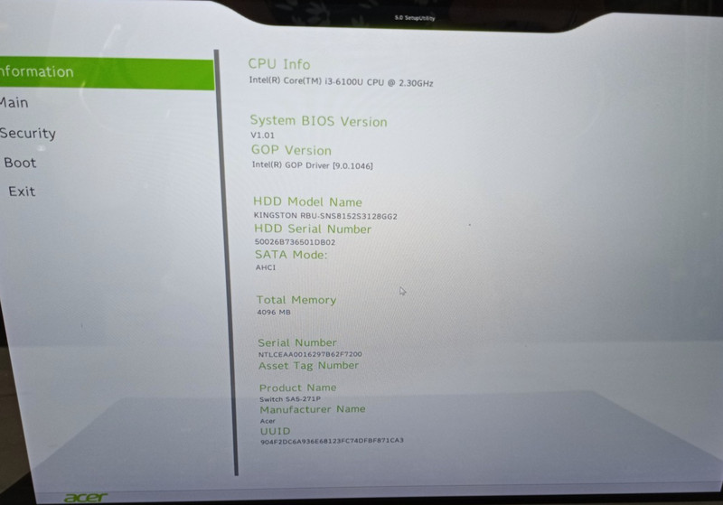 Lot of 2 Acer Switch 12 SA5-271P TOUCH i3-6100u@2.30 4GB/128GB SSD No OS MC816! gallery